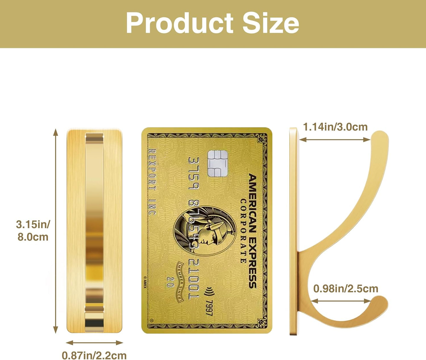 Adhesive Wall Hooks for Towels Coats - Stick On Hooks Hanging Heavy Duty (13lb), Metal Hook for Door, Bathroom, Dorm, Closet - Hanger for Purse, Bag, Robe,Backpack - No Damage to Wall - Gold 4 Pack