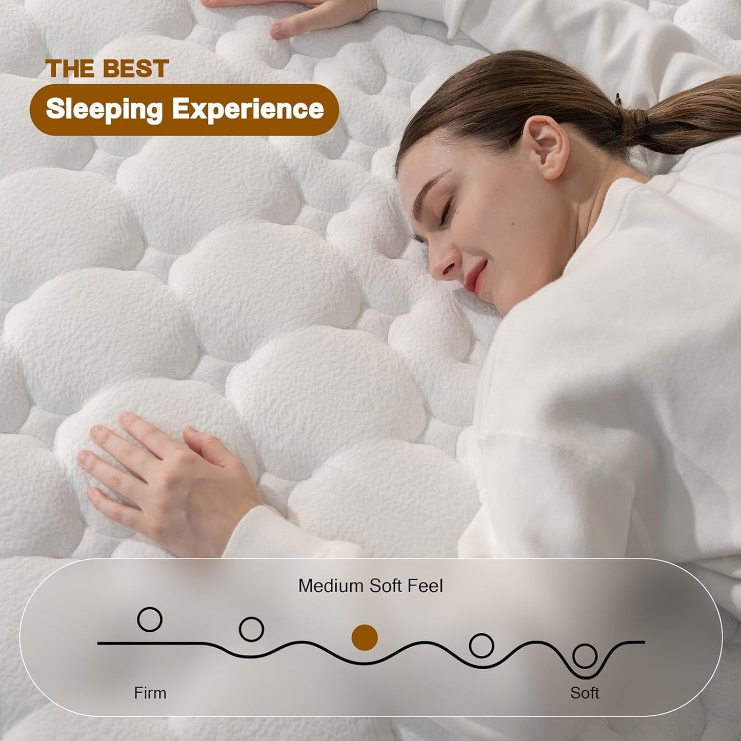 King Mattress,14 Inch King Size Hybrid Mattress in a Box,Medium Firm King Size Mattress Memory Foam,with Individual Pocket Spring for Motion Isolation & Silent Sleep & Pressure Relief, CertiPUR-US
