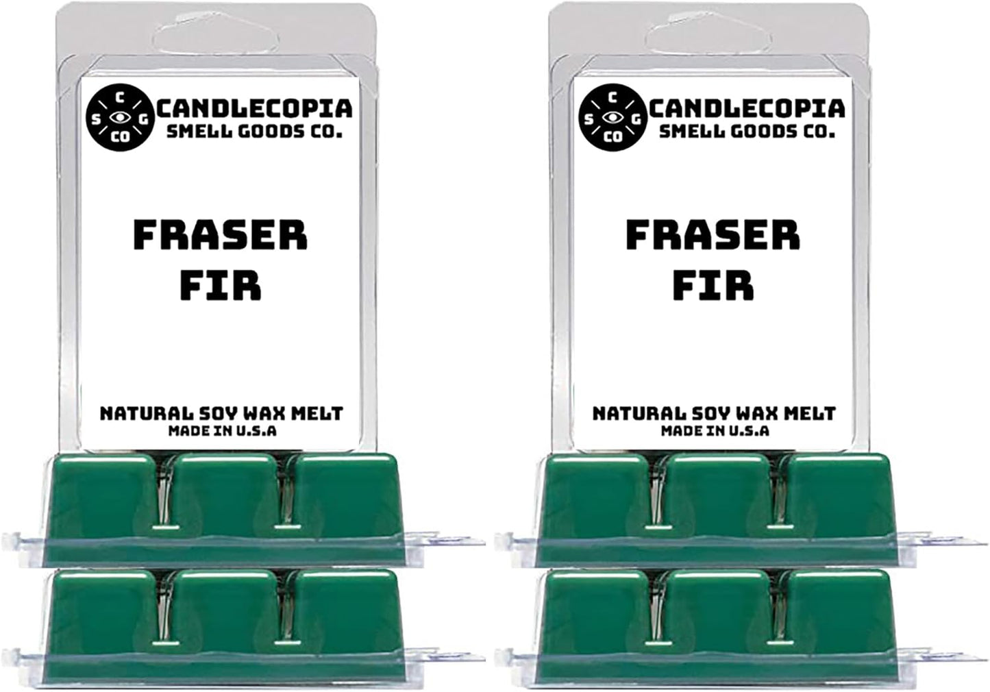 Fraser Fir Strongly Scented Hand Poured Vegan Wax Melts, 36 Scented Wax Cubes, 19.2 Ounces in 6 x 6-Packs