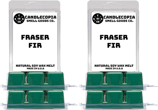 Fraser Fir Strongly Scented Hand Poured Vegan Wax Melts, 36 Scented Wax Cubes, 19.2 Ounces in 6 x 6-Packs