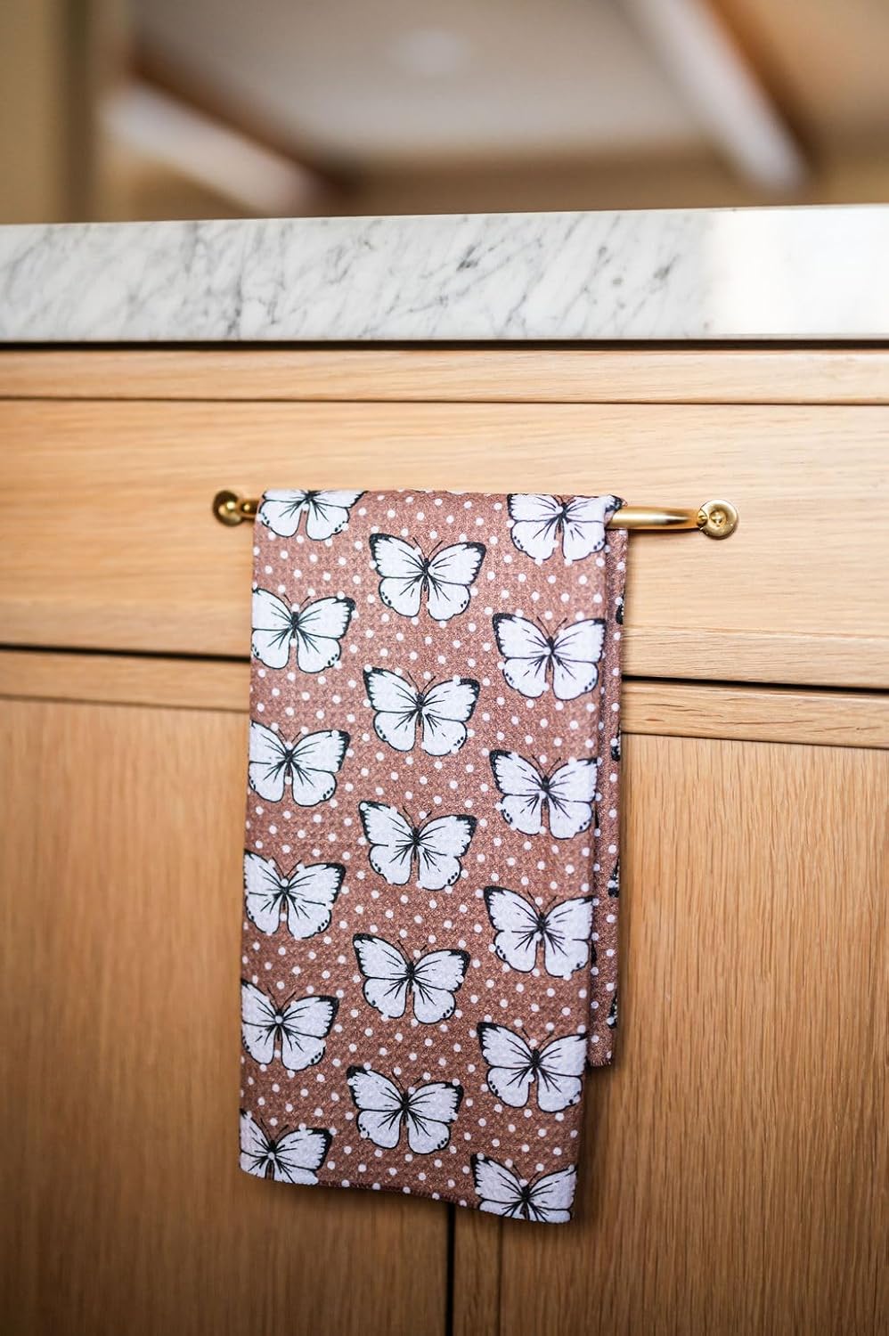 || 2 Pack Double Sided || Not Your Ordinary Dish Towels || Waffle Weave Microfiber || Tea Towels || Highly Absorbent || Hanging Loop || Dish Cloths || Designer Prints|| Butterflies