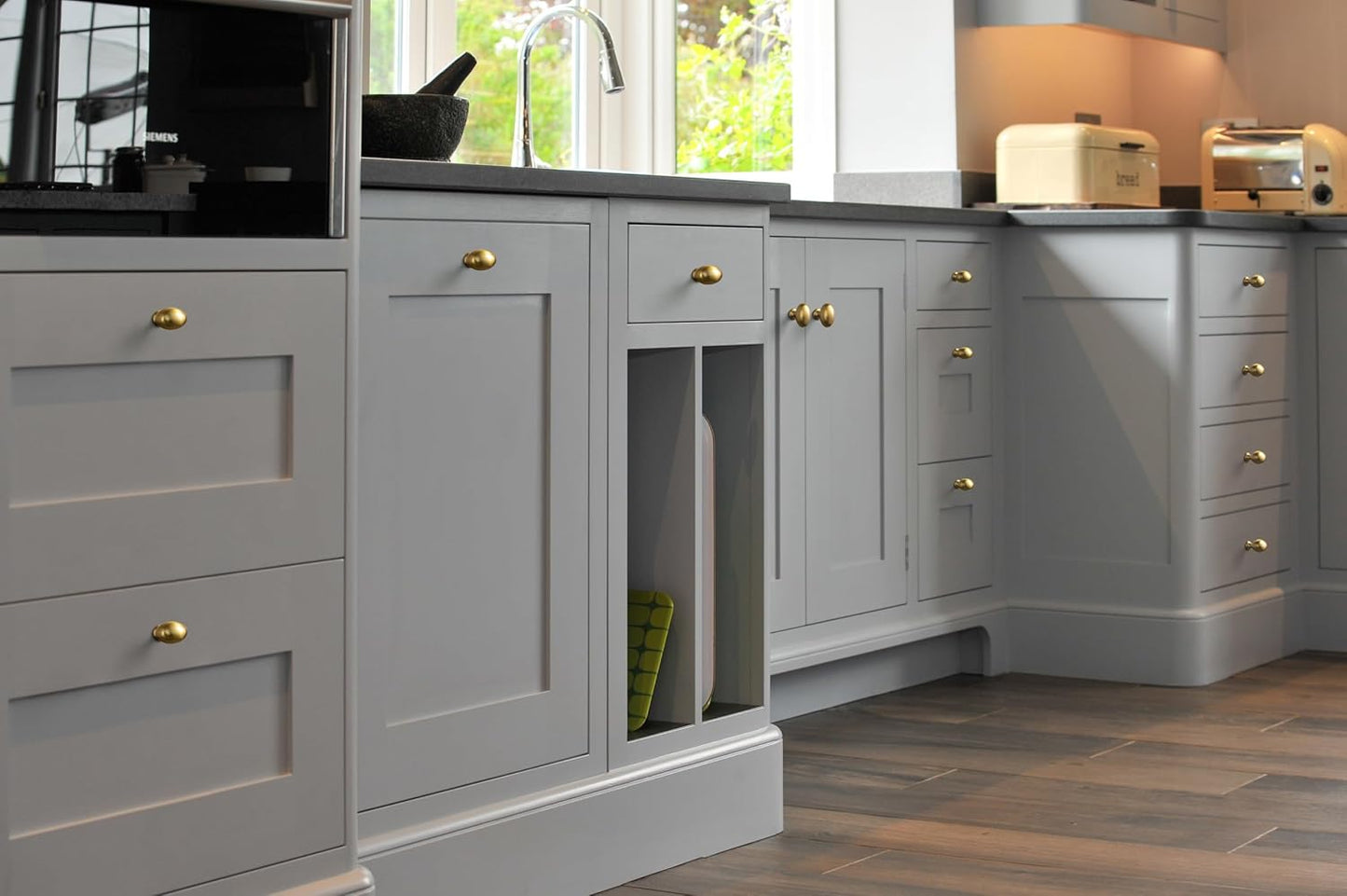 Goo-Ki 1.2 Inch(36MM) Oval Brushed Gold Drawer Knobs, Modern Zinc Alloy for Cabinet Knobs for Dresser,6 Packed