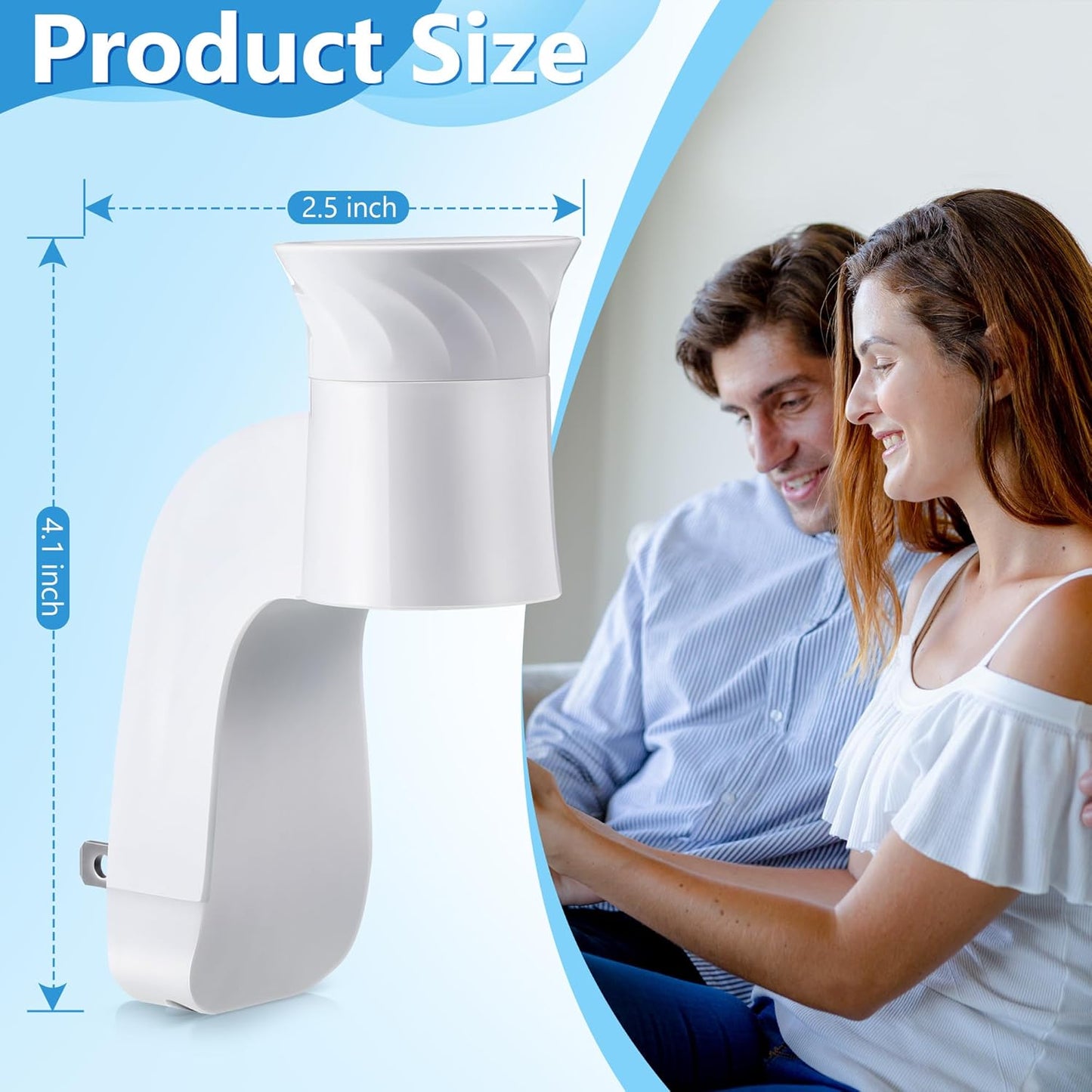 3 Pack Wall Fragrance Plug in Compatible with Bath and Body Works WallFlower Fragrances, ETL Certified, Rotatable, Precise Scent Control Fragrance Diffuser Plug for Home, Office (White)