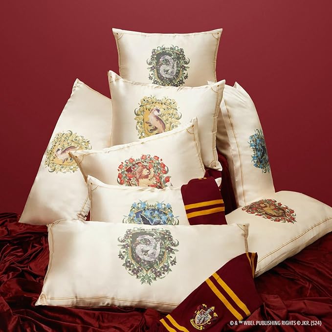 Kitsch x Harry Potter Slytherin Satin Pillowcase w/Zipper for Hair & Skin – Double-Sided, Softer Than Silk, Wrinkle-Free, Machine Washable, Frizz Control, Breakout Prevention - Queen/Standard(19x26)