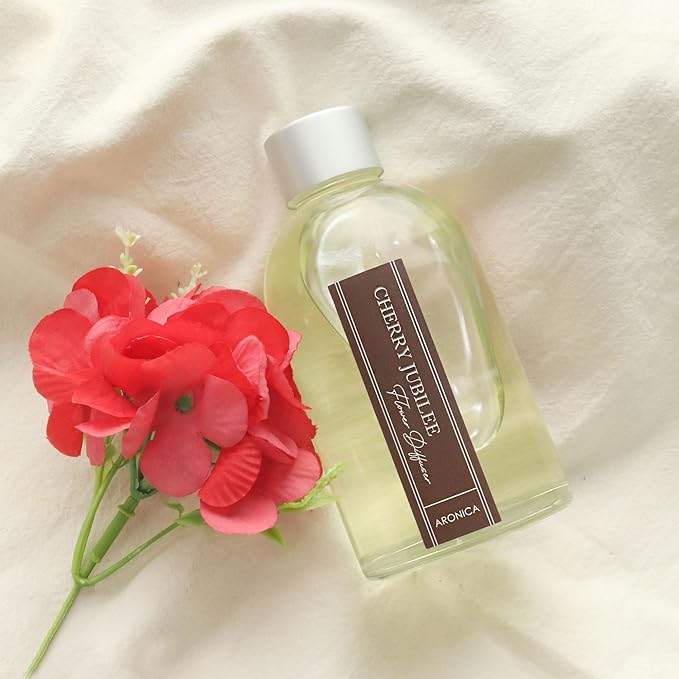 Aronica Red Bathroom Decor, Cherry House Decor Fall Nick Nacks, Apartment Accessories for Small Desk, Christmas Decor Ideas for Little Office Space, Poppy Themed Reed Diffuser