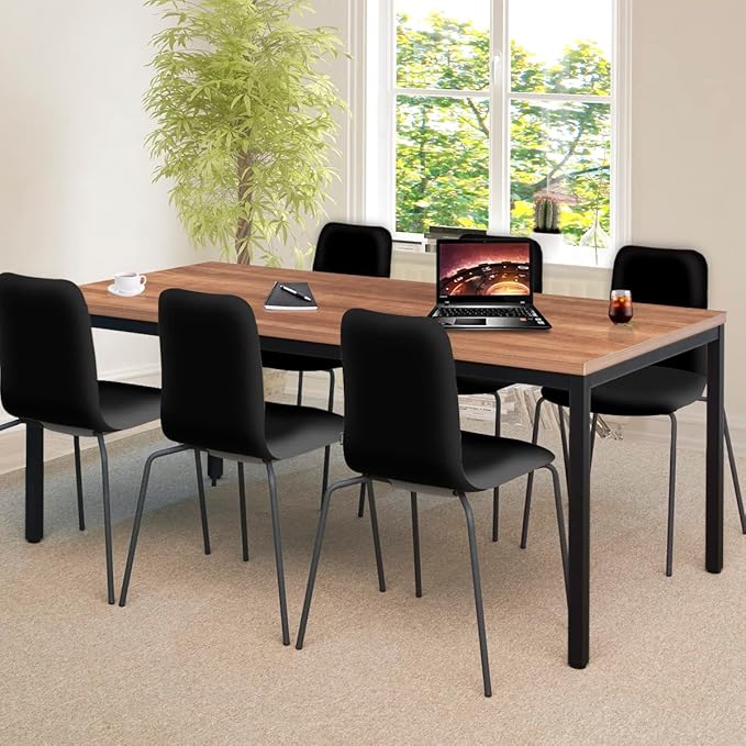 BIBOC Large Computer Desk Modern Simple Style Table 36X72 inches Office Desk Sturdy Writing Workstation Office Desk Writing for Home Office Desk Workstation Wide Metal Sturdy Frame