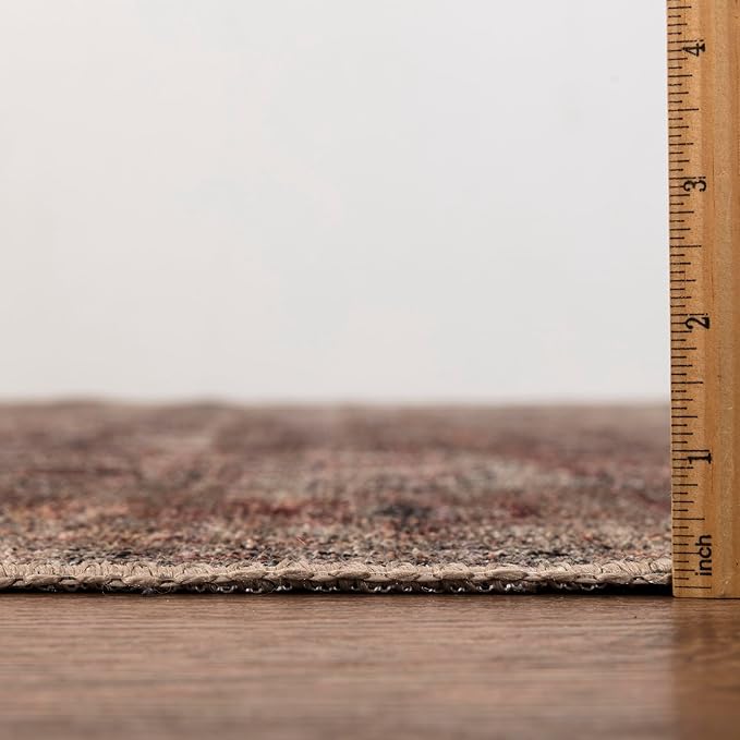 Keen Home Design 2x7 Rug - Machine Washable Runner Rug with Non-Slip Backing, Ideal for Hallway, Entryway, Kitchen, Laundry Room - Vintage, Easy Clean, Durable, Low Pile - (2'6" x 7')