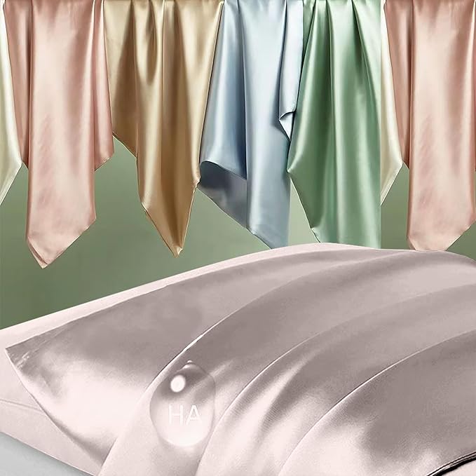 Mulberry Silk Pillow Cases King Size, Silk Pillowcase for Hair and Skin, Both Sides Natural Silk Satin Pillowcase for Sleeping Women with Zipper, Gifts for Women Men, Taupe