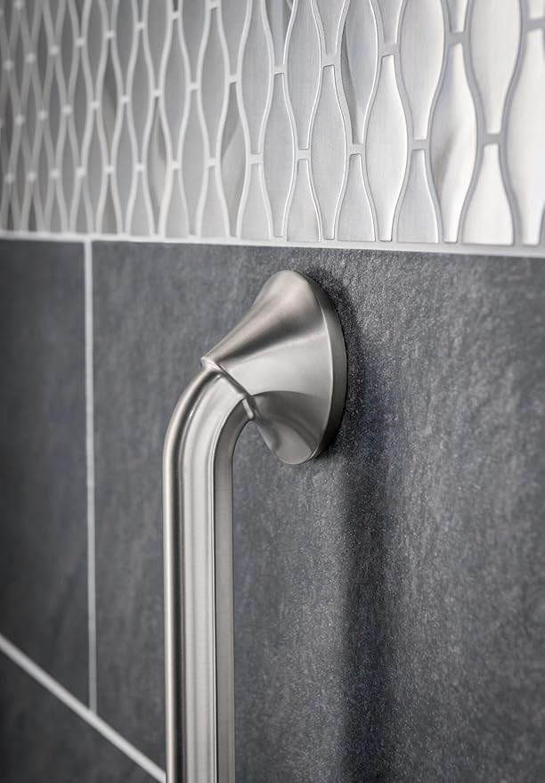 Moen YB2824BN Eva Collection Transitional 24-Inch Bathroom Single Towel Bar, Brushed Nickel