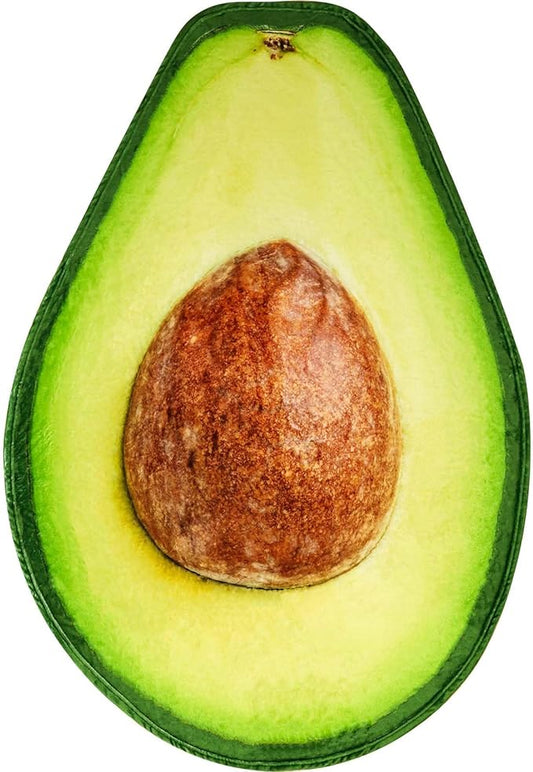 Vessia Avocado Throw Blanket(Green), Realistic Funny Food Blanket for Adults and Kids, 300GSM Novelty Fruits Printed Throw for Couch, Sofa, Bed, Fun Home Decor for Boys, Girls