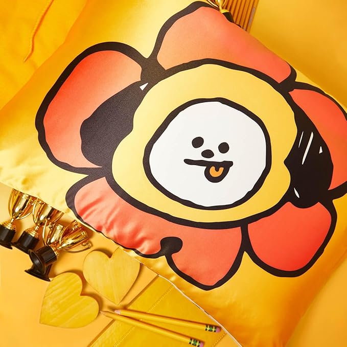 Kitsch x BT21 (Chimmy) Satin Pillowcase with Zipper for Hair & Skin - Softer Than Silk Pillow Cases, Smooth Cooling Pillow Cover, Wrinkle-Free, Machine Washable, Queen/Standard (19x26)