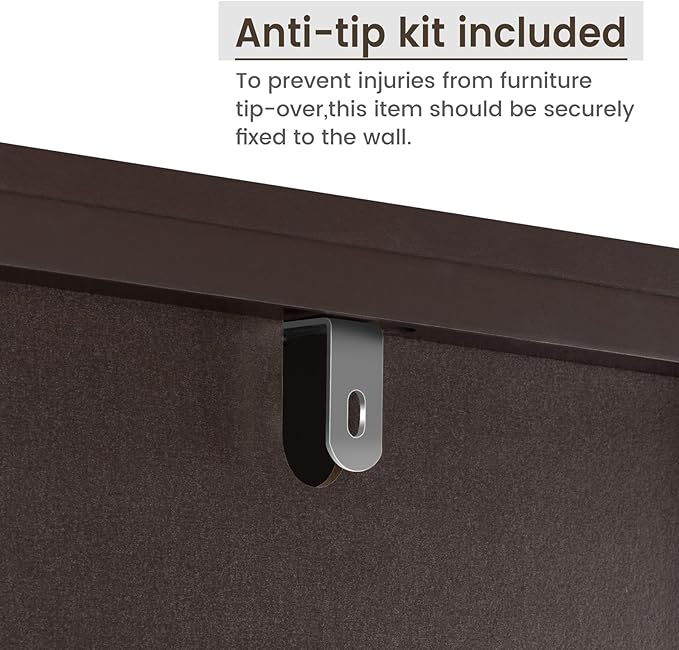 Over The Toilet Cabinet for Bathroom Storage, Over Toilet Storage Cabinet, Above Toilet Storage with 2 Doors and Adjustable Shelf Space Saver Cabinet Over Toilet Bathroom Organizer (Espresso)
