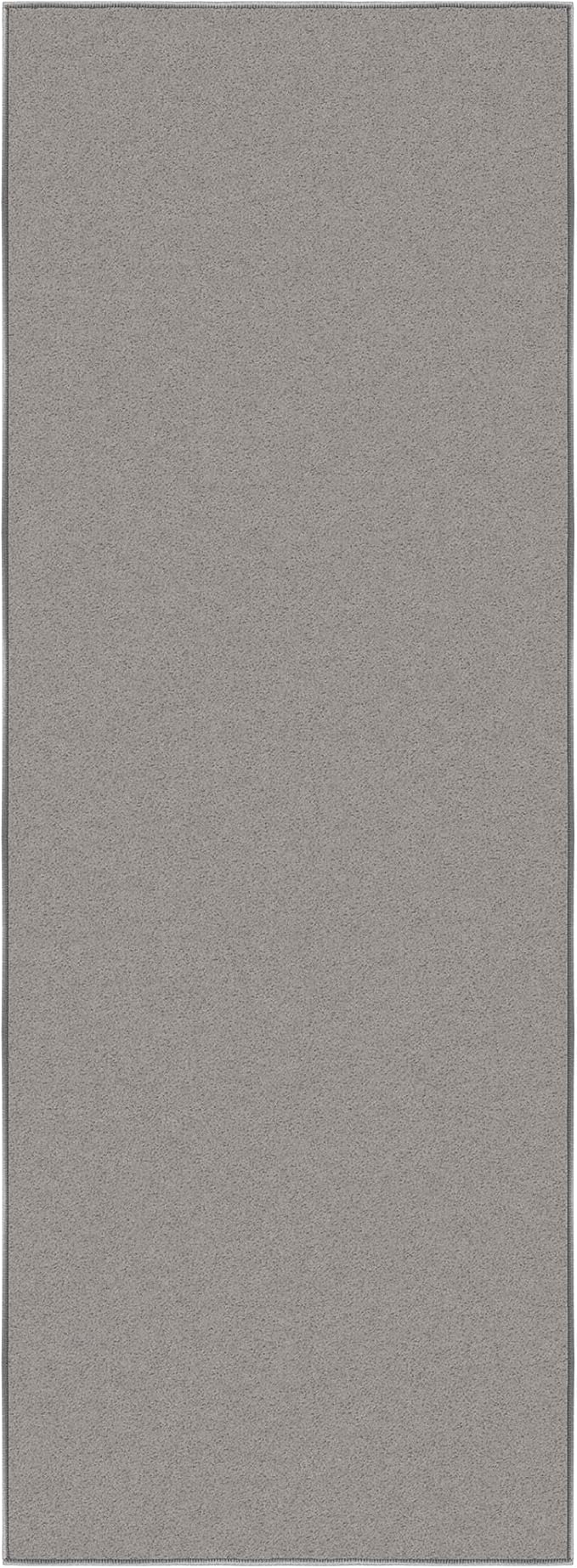 Ottomanson Hallway Runner Rug 2'2" x 6' Non Slip Solid Area Rugs Easy to Clean Laundry Rug Runner Durable & Pet Friendly Floor Carpet Runners for Hallways Entryway Living Room Kitchen, Gray