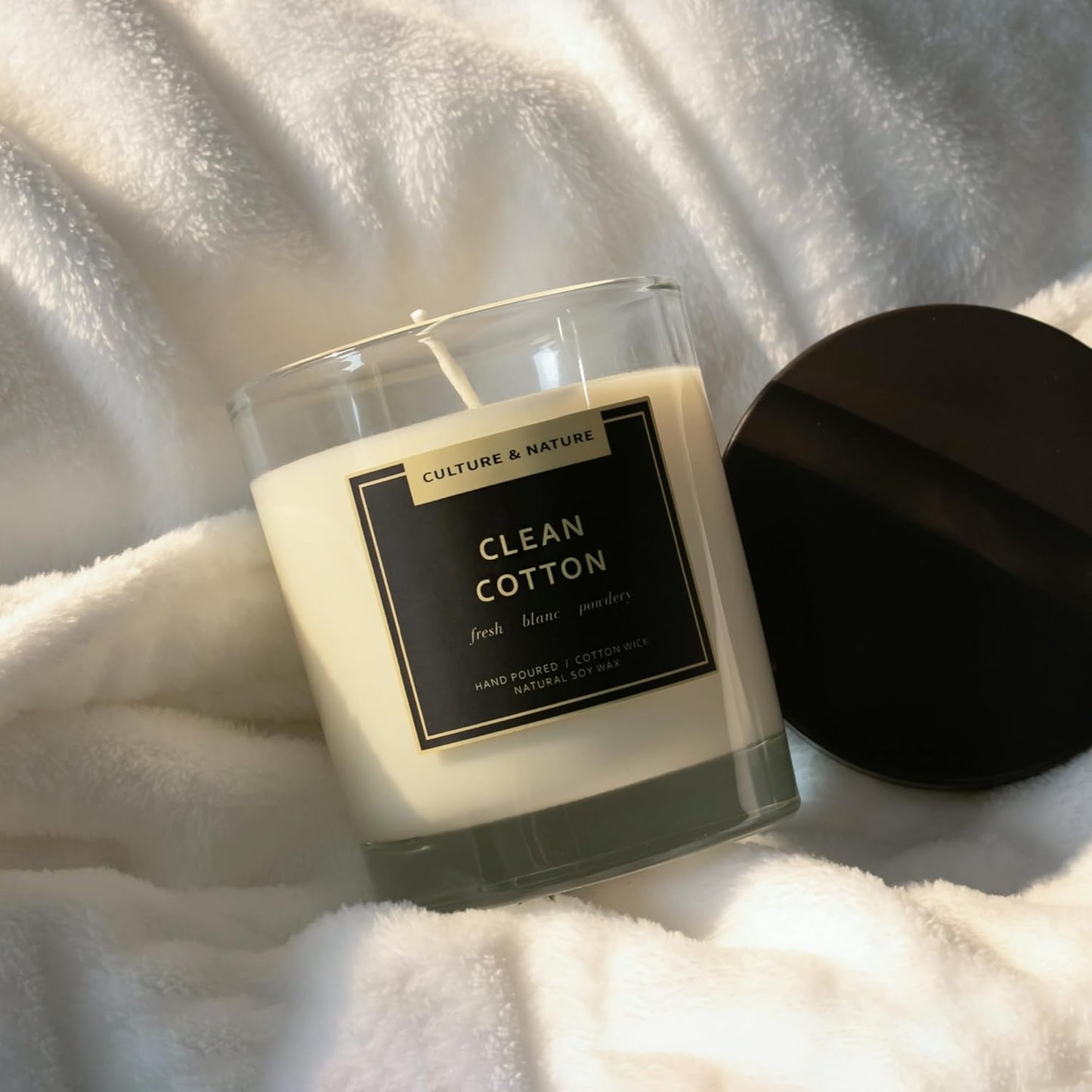 CULTURE & NATURE Natural Soy Wax Candle 7oz (Clean Cotton)
