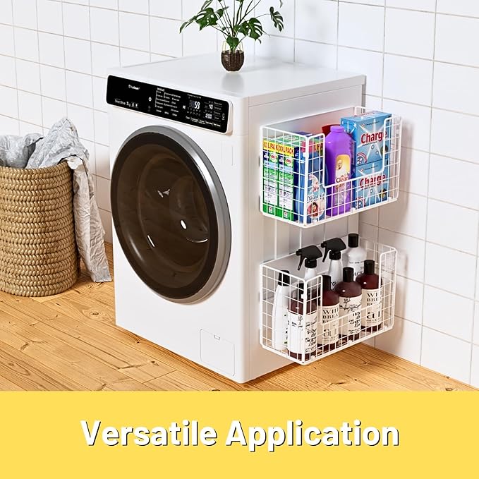 Ofiray-home Magnetic Fridge Shelf, Fruit Potato & Onion Storage Bins, Pantry Organizers, Large Container Basket for Refrigerator, Kitchen Counter, Cabinet (1, White)