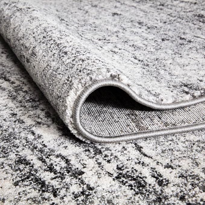 Keen Home Design Area Runner Rugs - 2x12 Non-Shedding, Abstract Runner for Kitchen, Living Room, Bedroom, Dining Room, Entryway - Size: 2'8" x 11'11", Abstract Cream/Grey