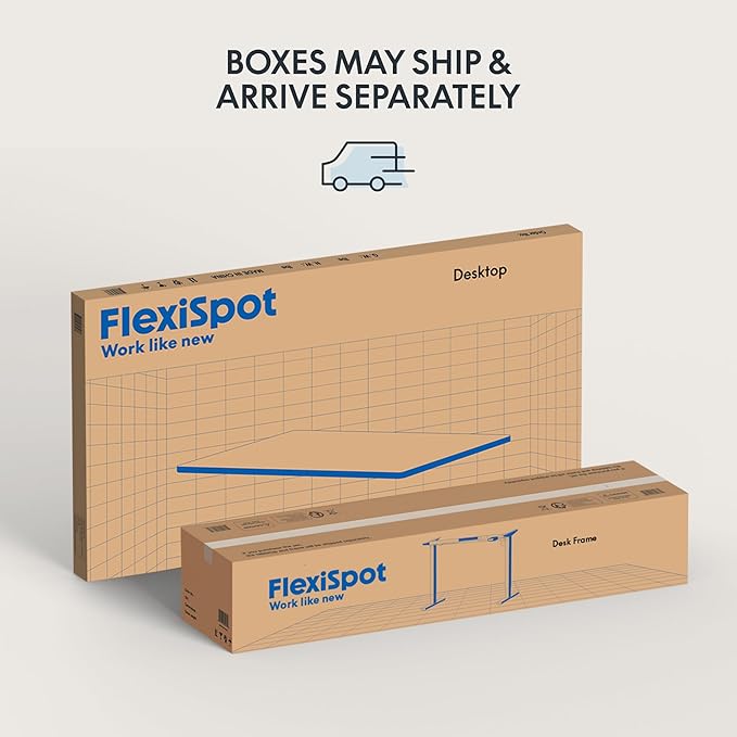 FLEXISPOT EN1 One-Piece Solid Wooden Standing Desk 63 x 24 Inches Height Adjustable Electric Sit Stand Home Office Desks (Silver Frame + Rubber Wood Top, 2 Packages)