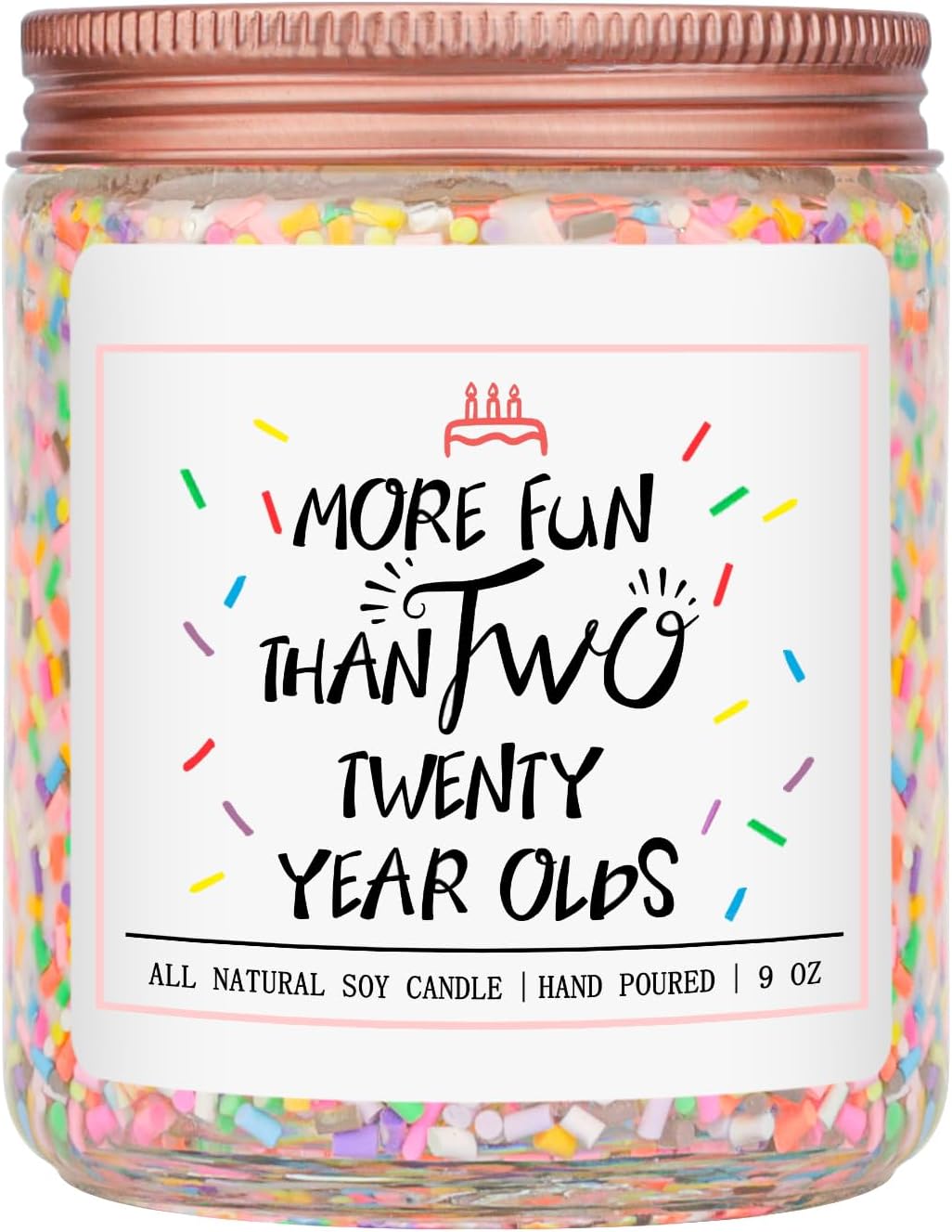 Homsolver 40th Birthday Gifts for Women, Perfect Ideas Birthday Decorations Candle Gift for Mom, Friends, Wife, Sister, Vanilla Cream Scent Handmade Aromatherapy Candles