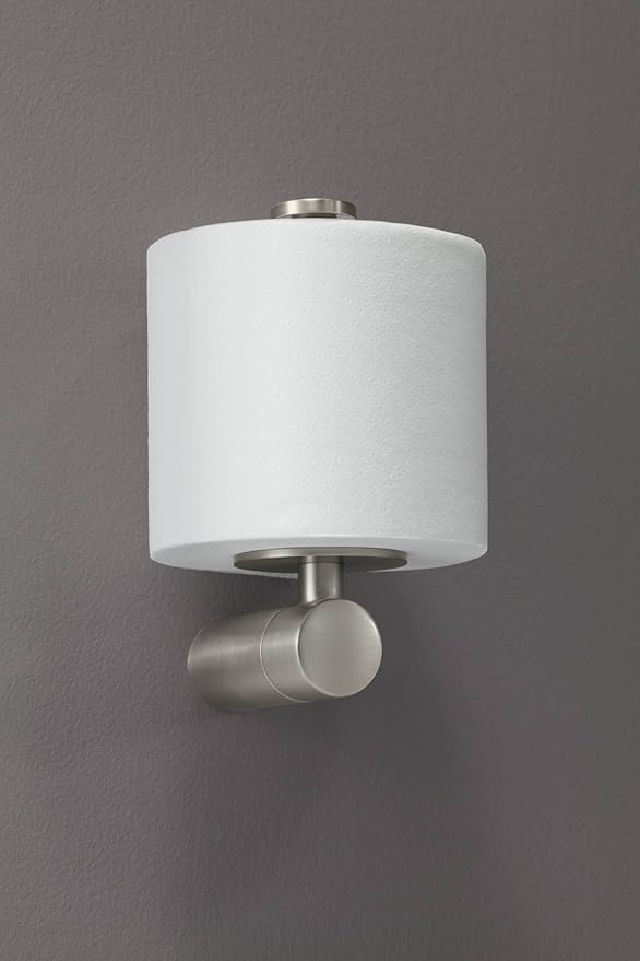 Moen YB0409BN Single Post Modern Toilet Paper Holder, Brushed Nickel