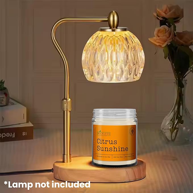 Wickless Candles for Candle Warmer Lamp, Many Scents to Choose, 100% Non-Toxic Soy Wax, Scented Candle Melts for Warming Plate, Handmade in The USA (Citrus Sunshine Clear)