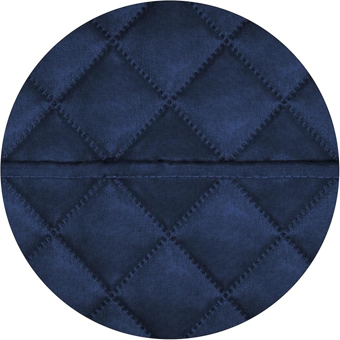 PureFit Reversible Quilted Sofa Cover, Water Resistant Slipcover Furniture Protector, Washable Couch Cover with Non Slip and Elastic Straps for Kids, Dogs, Pets (Oversized Loveseat, Navy/Navy)
