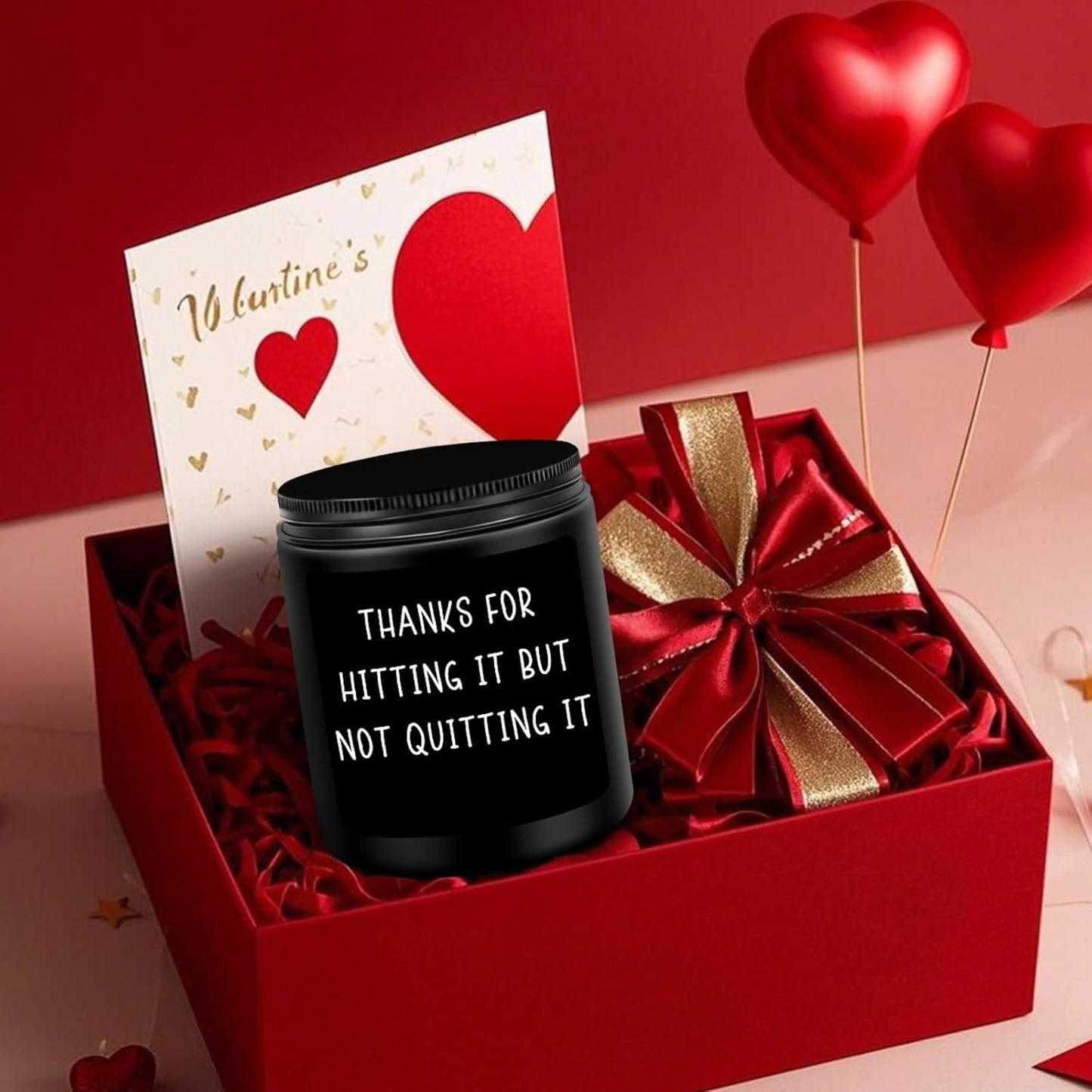 Homsolver Romantic Valentine Gifts for Men, Wedding Anniversary Christmas Valentines Day Gift for Him Boyfriend Husband-Thanks for Hitting It But Not Quitting It-Sandalwood Scented