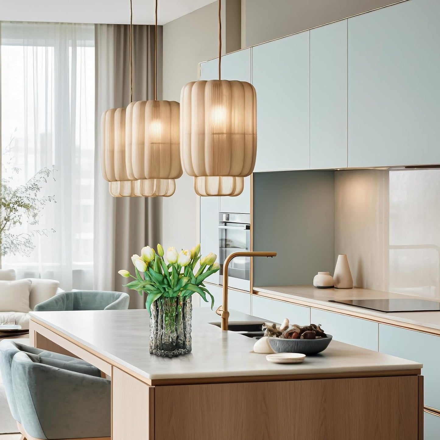 15pcs Artificial Tulips Flowers, Fake Tulips Real Touch, Faux Latex Bouquets, for Party Wedding Home Room Decoration (White)