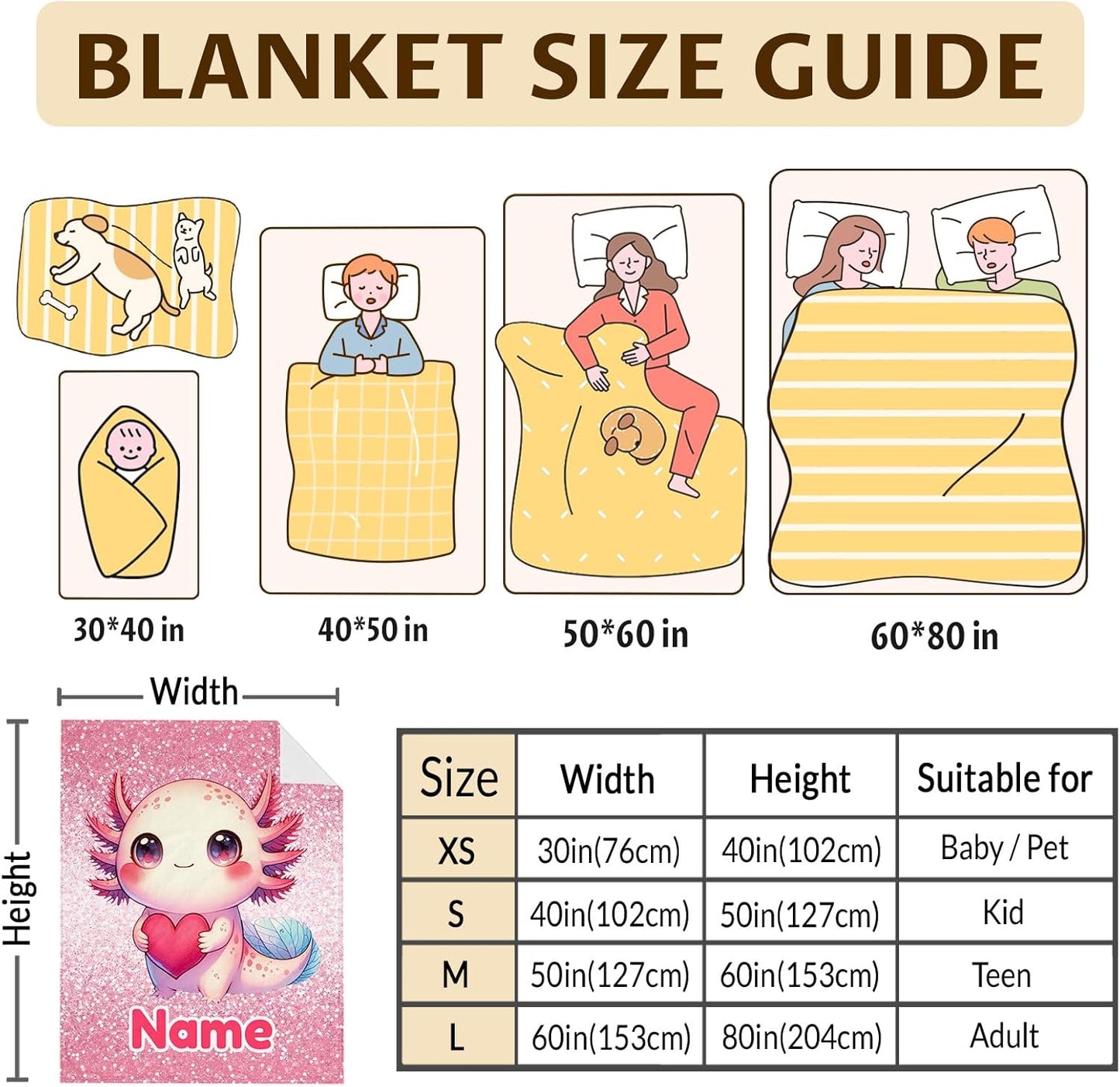 Kids Girls Blanket Personalized Blanket for Women Gift for Birthday, Soft Cute Warm Lightweight Throw for Bed Living Room Home Decor