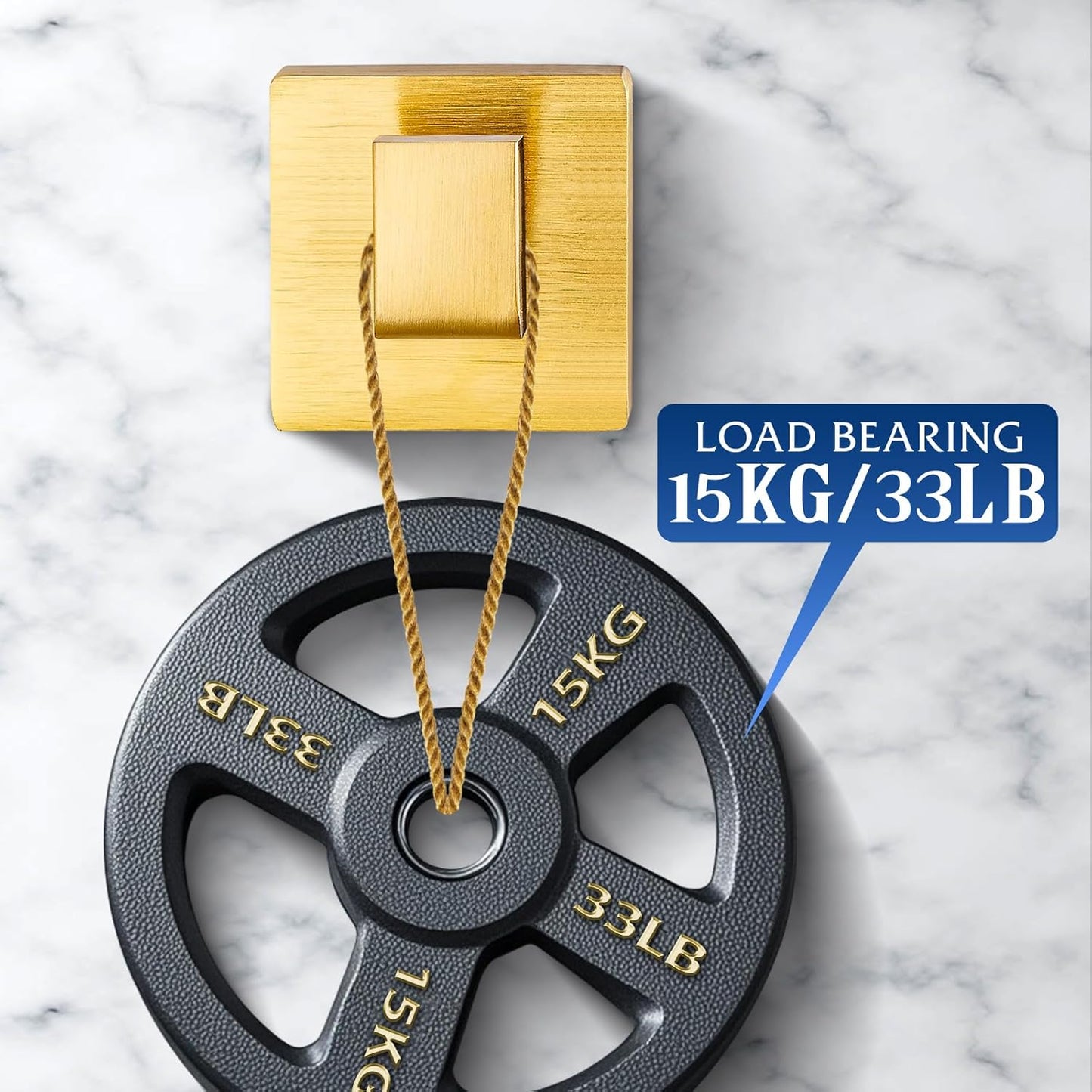 Brushed Gold Towel Hooks for Bathrooms, Heavy Duty Wall Mounted Stainless Steel Modern Hook, 4 Pack – Ideal for Hanging Towels, Robes, Coats, in Kitchen, Bedroom, Bathroom, or Hotel