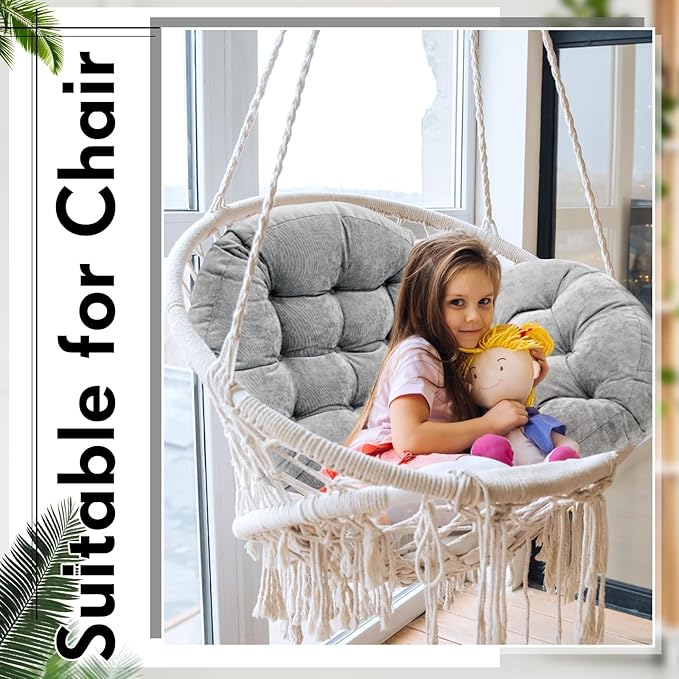 Jerify 12 Pcs Round Floor Pillows Cushions 22 x 22 Inch Large Flexible Seating Cushion Classroom Furniture Floor Pillow for Kids Adults Home Daycare Preschool Yoga Meditation Gift (Light Gray)