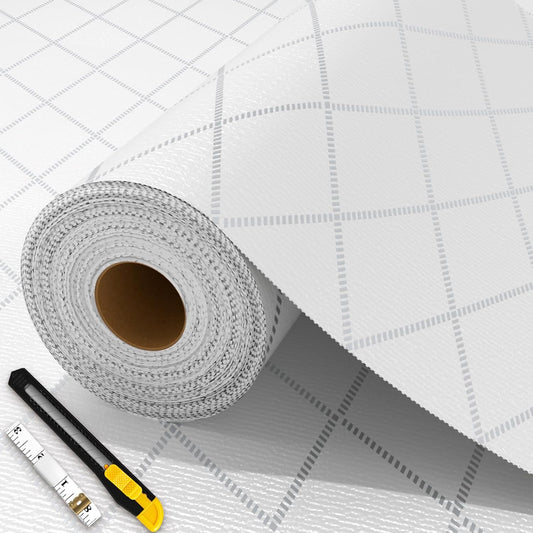 Drawer and Shelf Liner, Non-Adhesive Kitchen Cabinet Liners, Non Slip Shelf Paper Waterproof Washable Thickened for Dresser Pantry Shelve Bathroom Protector