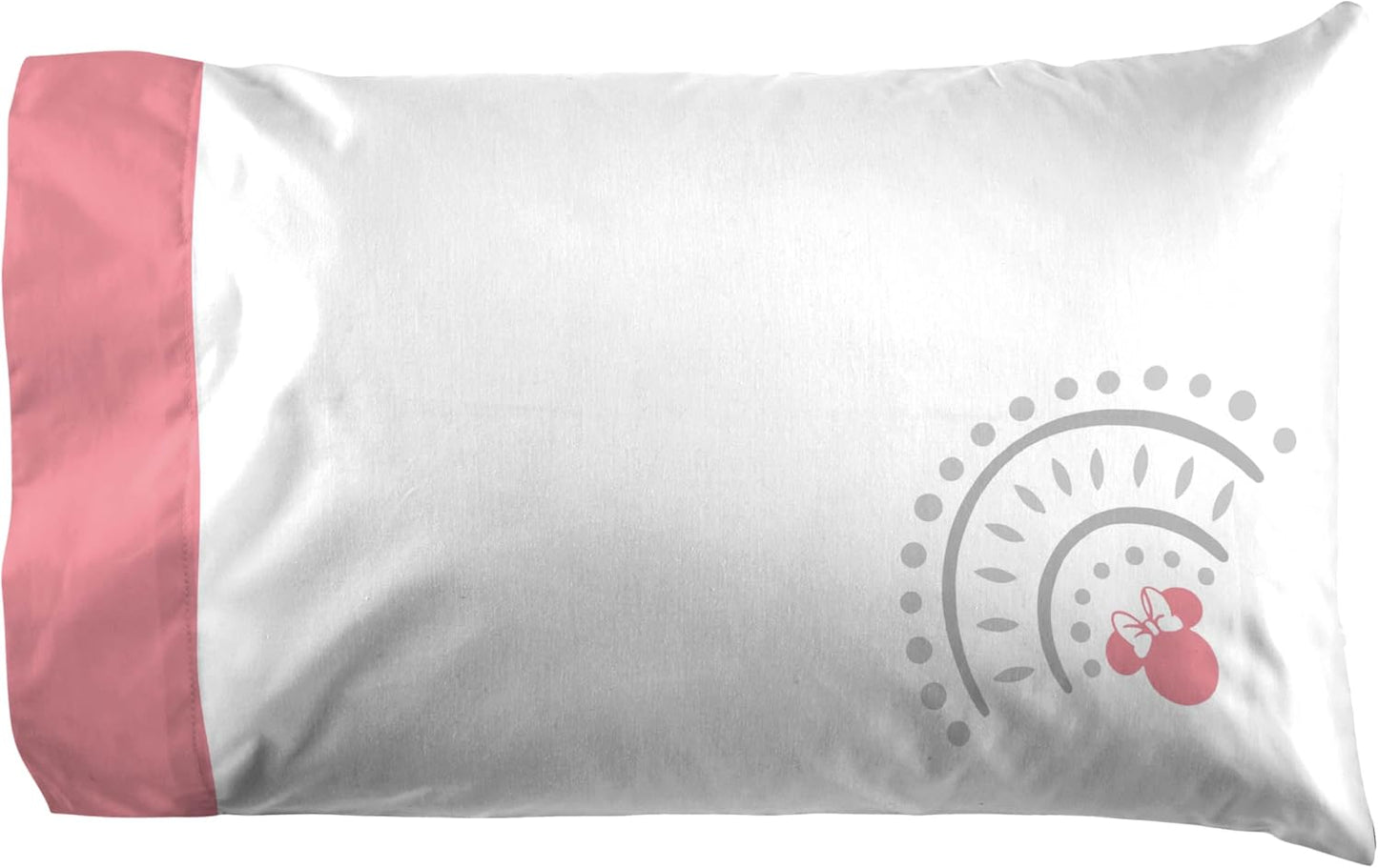 Jay Franco Kids Sheet Set with Fitted, Flat Sheets & Pillow Cover - Ultra-Soft Bedding with Pillowcase for Room Decor, White - Minnie Mouse, 3 Piece Twin