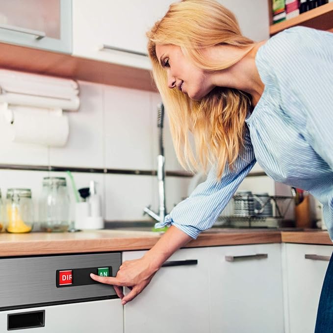 Dishwasher Magnet Clean Dirty Sign Shutter Only Changes When You Push It Non-Scratching Strong Magnet or Adhesive Options Indicator Tells Whether Dishes are Clean or Dirty (Black)