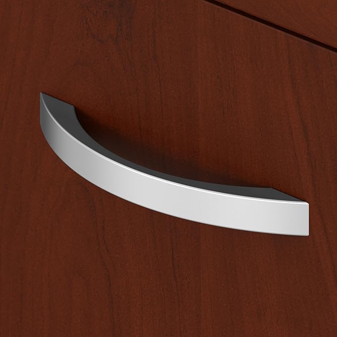 Bush Business Furniture Series C 60W L Shaped Desk with 3 Drawer Mobile File Cabinet in Hansen Cherry