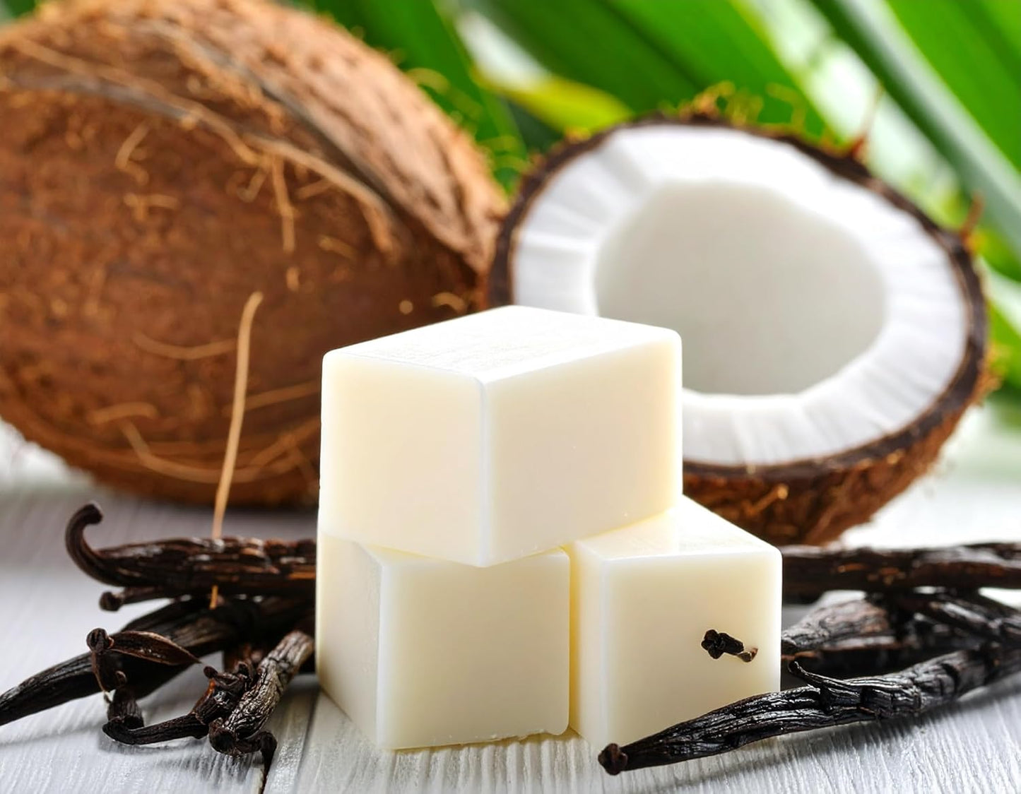 Vanilla Coconut Strongly Scented Hand Poured Vegan Wax Melts, 36 Scented Wax Cubes, 19.2 Ounces in 6 x 6-Packs