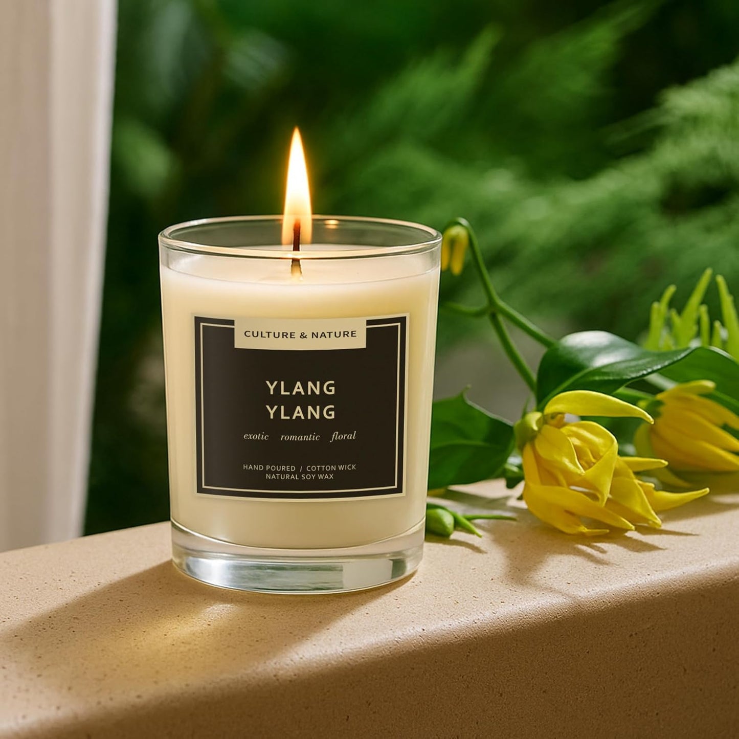 CULTURE & NATURE Natural Soy Wax Candle 7oz (Ylang Ylang)