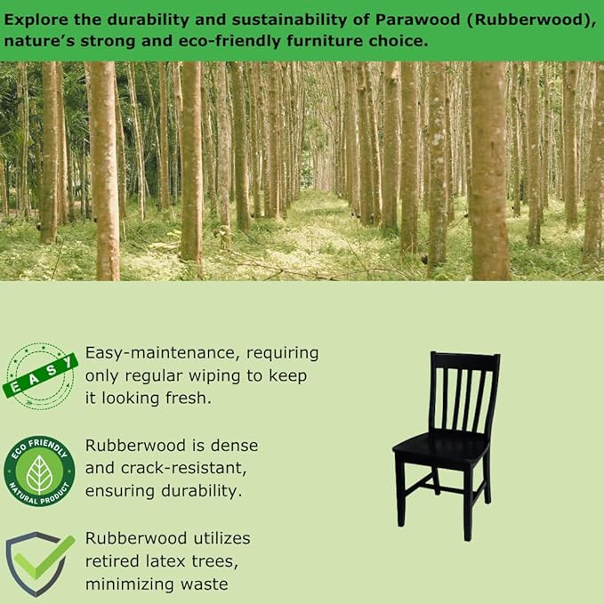 International Concepts Pair of Schoolhouse Chairs Black