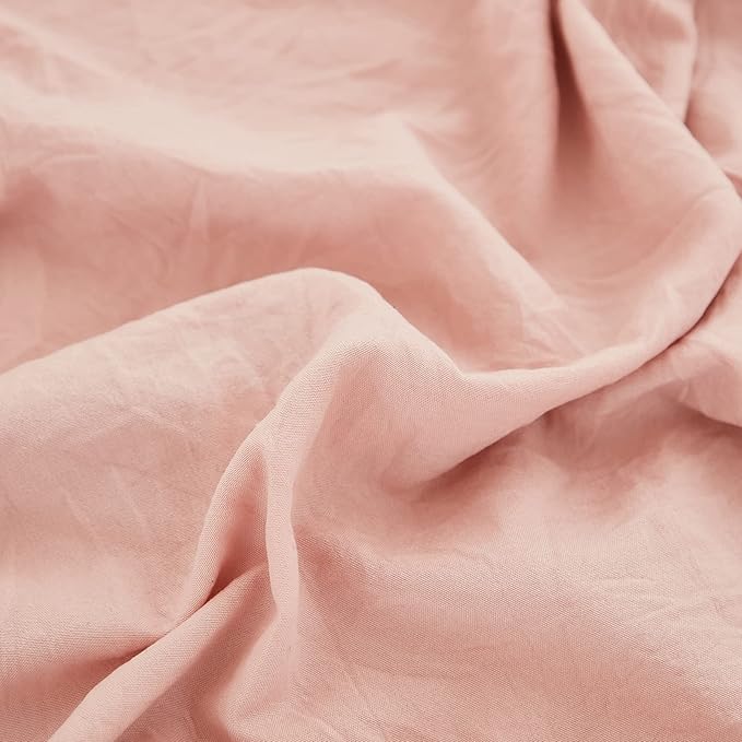 Pink Pillowcases King Pillowcases Ruffled Pillow Shams Set of 2 Cute Pillowcases Solid Ruffled Fringe Design Baby Pink Shabby Chic Pillowcases 2 Pack (King (20''x36''), Pink)