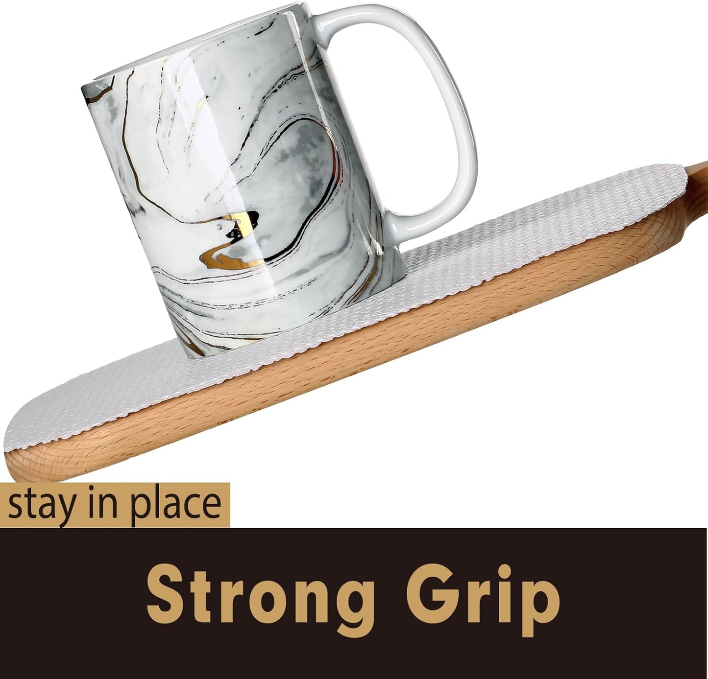 Drawer and Shelf Liner 12 in x 20 FT, Non Adhesive Water Resistant, Easy Clean and Trim, Smooth Surface Liners for Kitchen Cabinet, Shelves, Drawers, Pantry, Light Gray