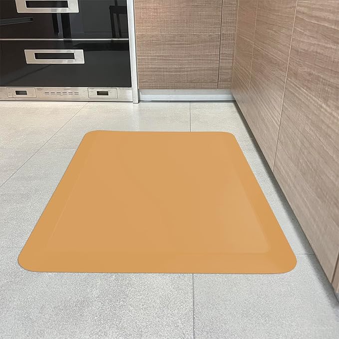 1" Extra Thick Anti Fatigue Floor Mat 40" L x 20" W,Kitchen Mat, Standing Desk Mat,140D Advanced PU Foam Ergonomic Comfort at Home, Office, Garage, Sink (Orange)