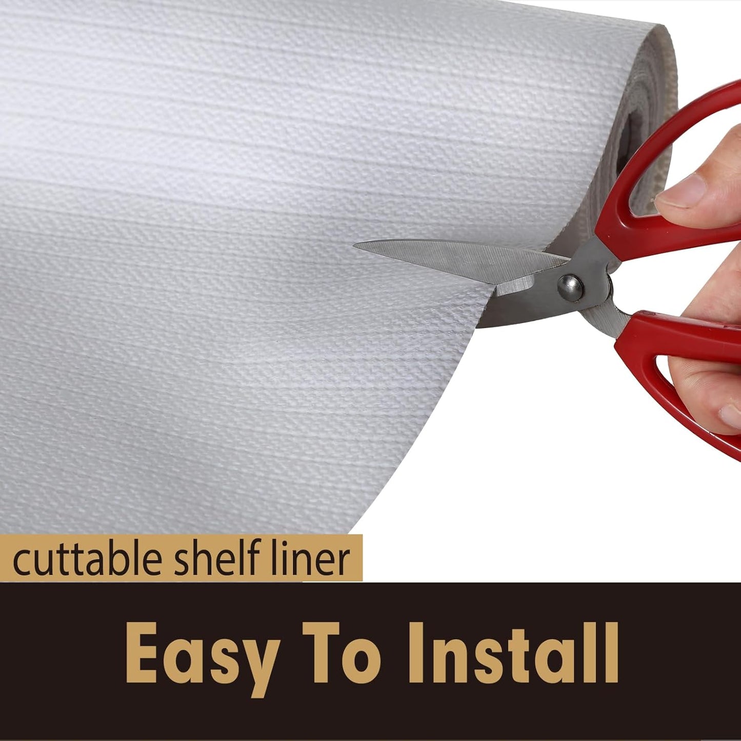 Drawer and Shelf Liner 12 in x 10 FT, Non Adhesive Water Resistant, Easy Clean and Trim, Smooth Surface Liners for Kitchen Cabinet, Shelves, Drawers, Pantry, Light Gray