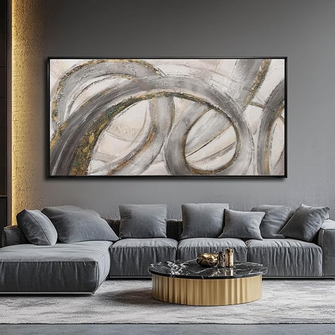 VAYIMDH Line Wall Paintings Modern Wall Art Textured Wall Decor 36"x70" Artwork for Living Room Kitchen Bedroom Wall Print Pictures