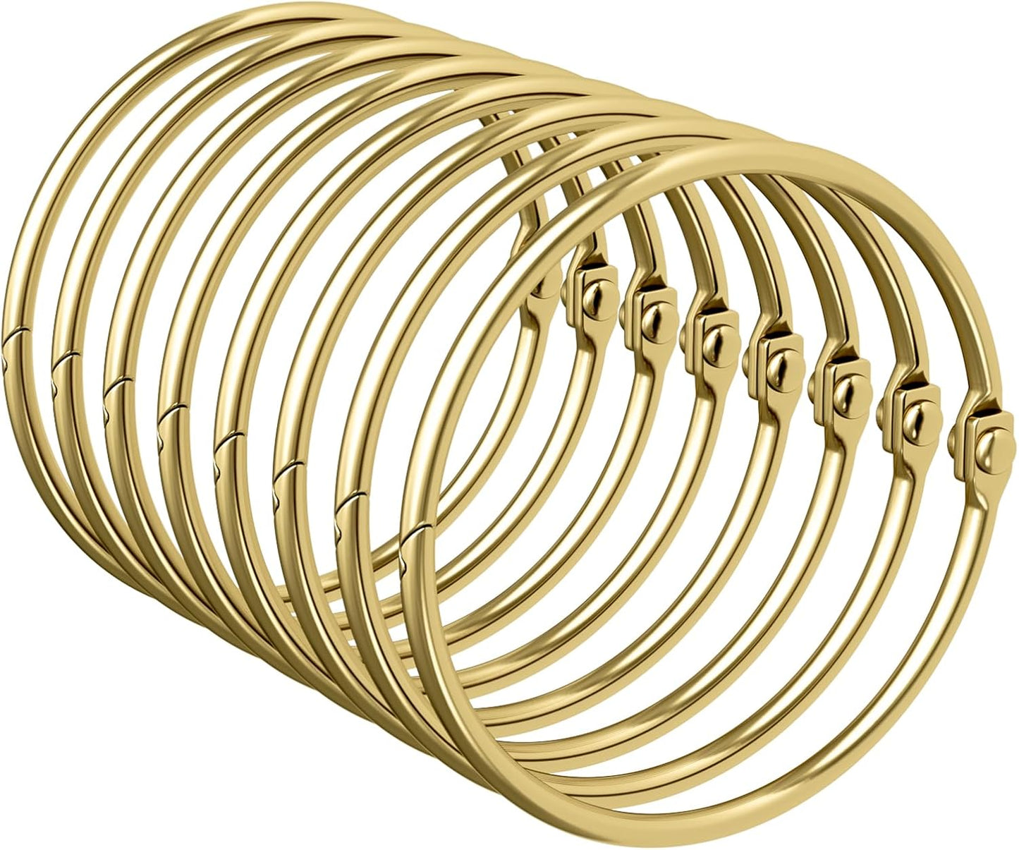 Shower Curtain Rings, Shower Curtain Hooks Rust Proof Shower Rings for Curtain, Glide Smoothly Metal Gold Shower Hooks for Shower Curtain and Rod, 12 Pcs Snap Joint Shower Curtain Clips