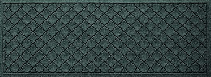 WaterHog Heavy Duty Runner Door Mat, 2' x 5', Made in USA, Durable & Skid-Resistant Entryway Mat, Water-Trapping, Indoor/Outdoor Decorative Floor Covering, Cordova Collection, Evergreen