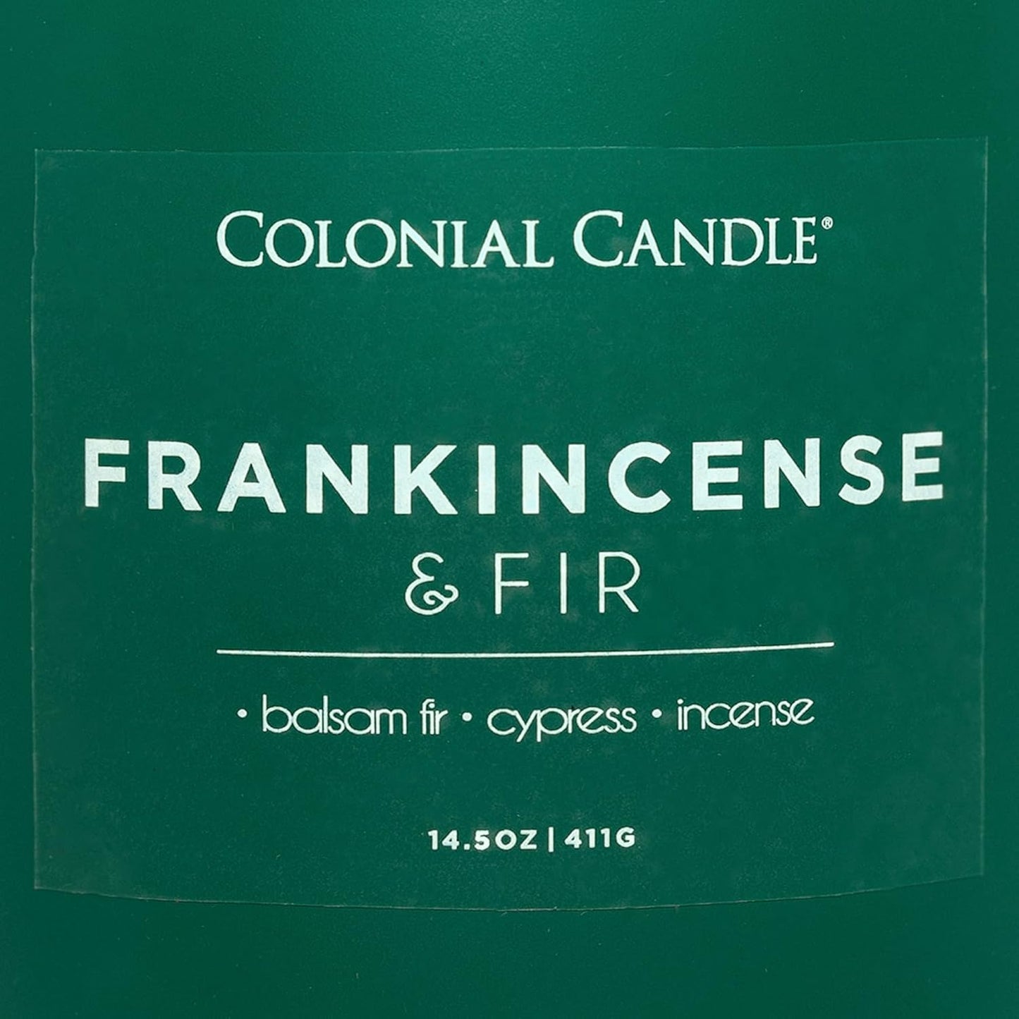 Colonial Candle Frankincense & Fir Scented Jar Candle, Pop of Color Collection, 3 Wick, 14.5 oz - Up to 60 Hours Burn