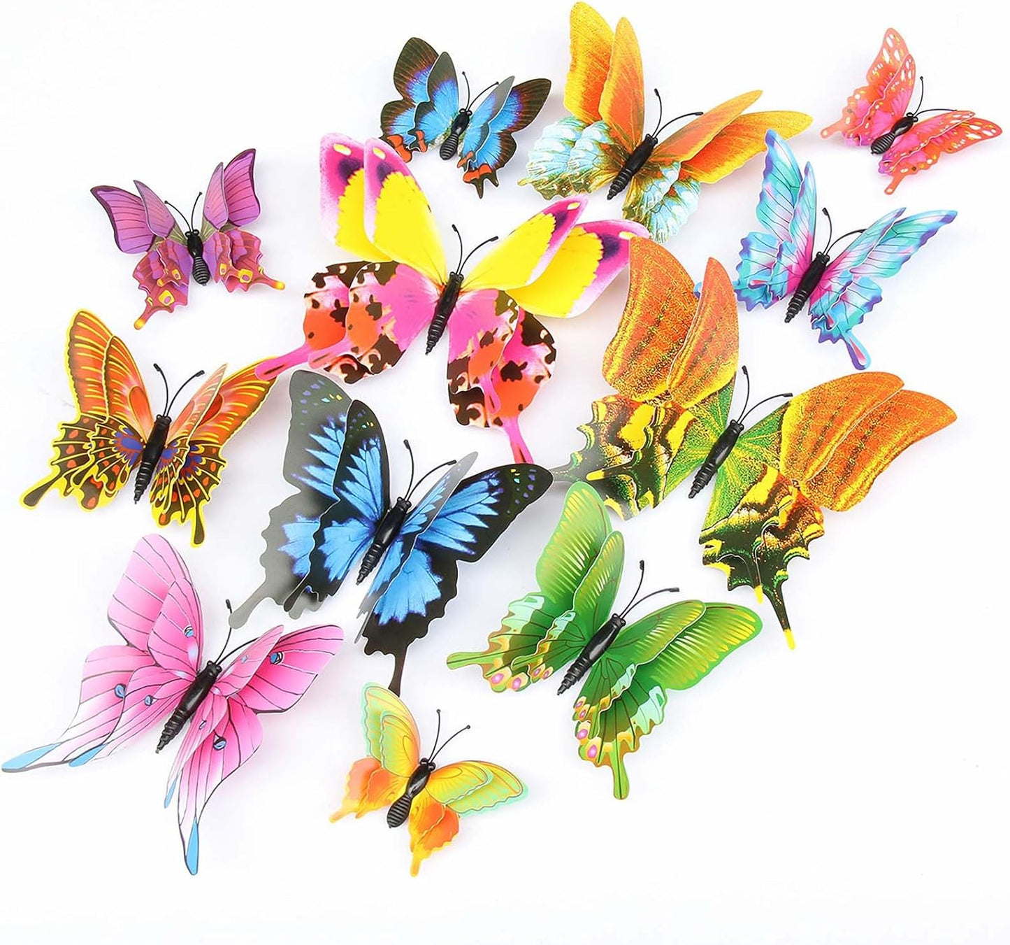 Butterfly Wall Decor 24/48 PCS, 3D Butterflies Stickers for Party Decorations with Magnets (Swallow, 24)