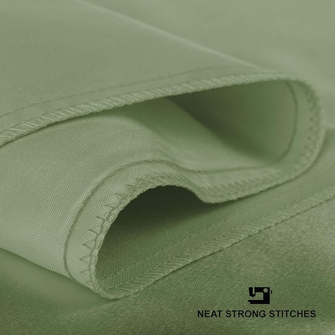 Satin Pillowcase with Zipper, for Hair and Skin Care, Feels Soft and Cool Like a Silk Pillowcase, Satin Pillow Cases 2 Pack, Slik Pillow Cover, Sage Green - Standard Size - Set of 2