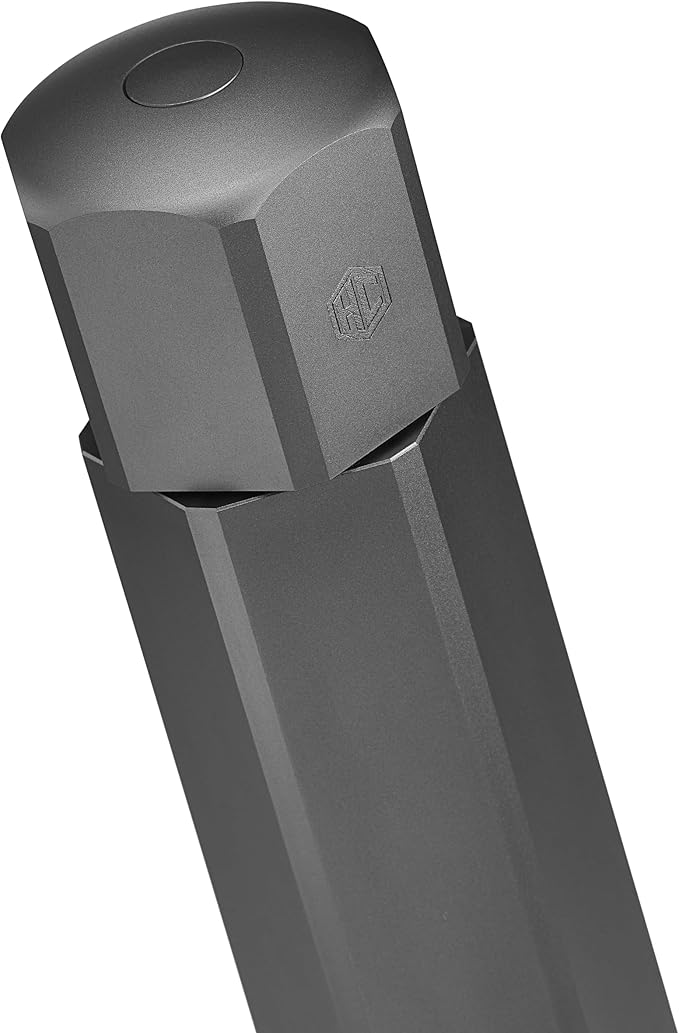 HexClad HexMill Salt Grinder, Professional Grade Heavy-Duty, Refillable, Aluminum Gunmetal Gray, Adjustable Ten Grind Settings