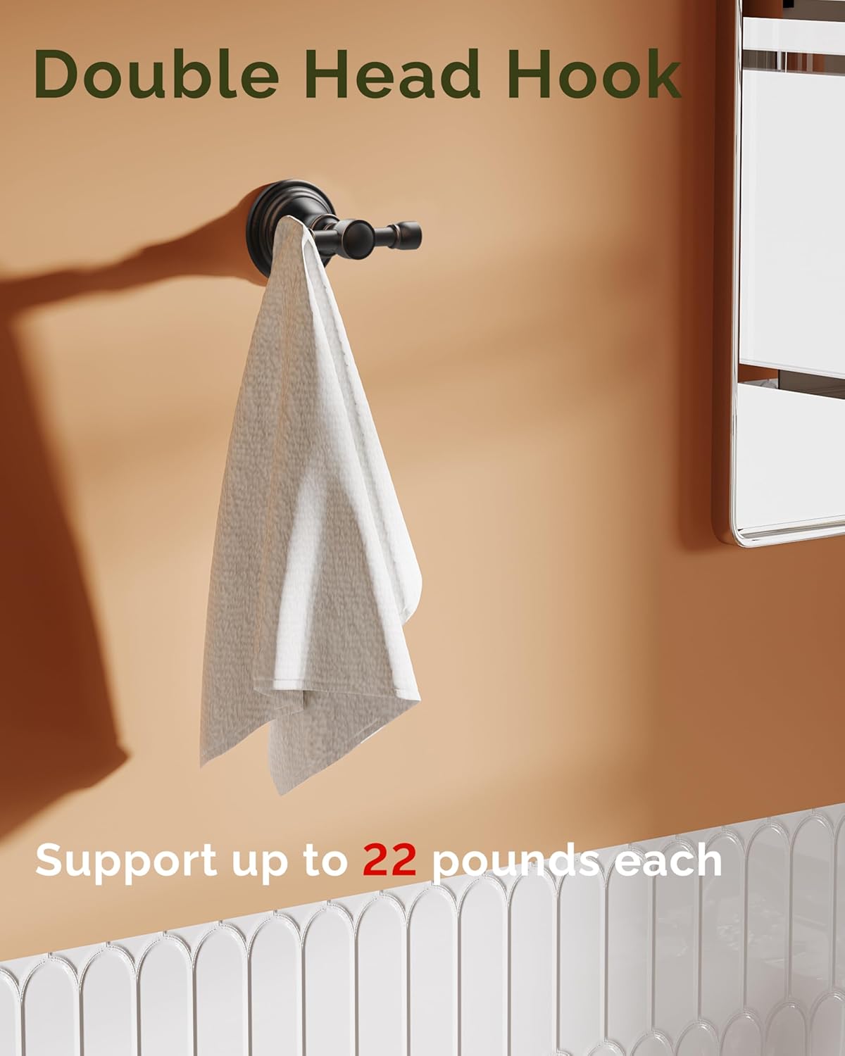 Towel Hook for Bathrooms, Stainless Steel Robe Coat Hook Wall Mount, Heavy Duty Towel Hanger for Kitchen, Bedroom or RV (Oil Rubbed Bronze)