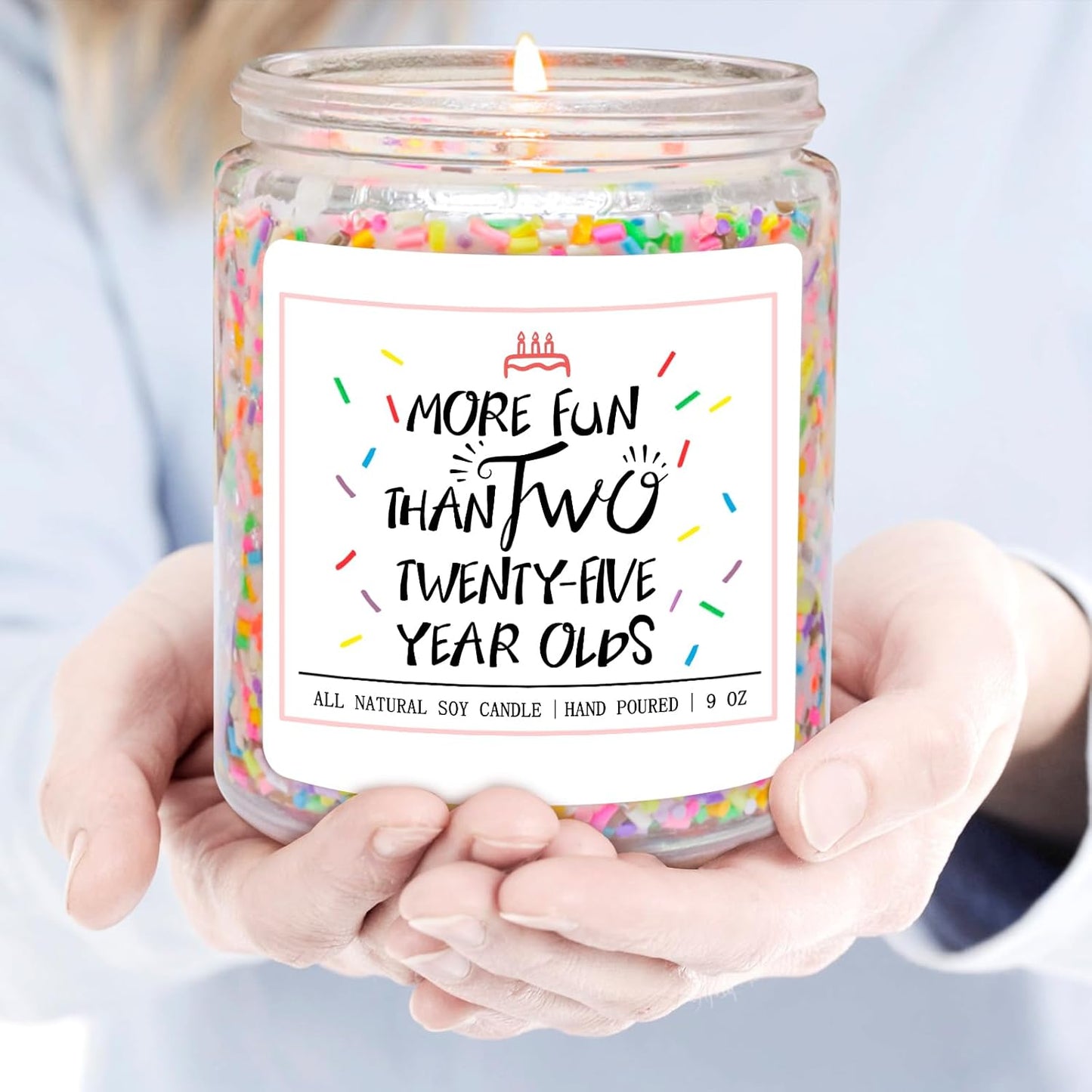 Homsolver 50th Birthday Gifts for Women, Best Ideas Birthday Decorations Candle Gift for Mom, Friends, Wife, Sister, Grandma, Vanilla Cream Scent Handmade Aromatherapy Candles